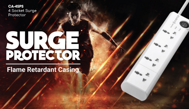 Cadyce Ensures Utmost Protection with 4 Socket Surge Protector (CA-4SPS)